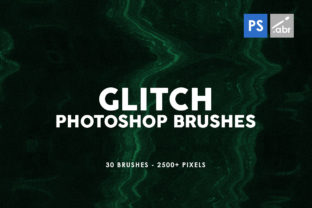 30 Glitch Photoshop Stamp Brushes
