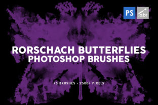 75 Rorschach Butterflies Photoshop Stamp: A Powerful Tool for Creative Designers