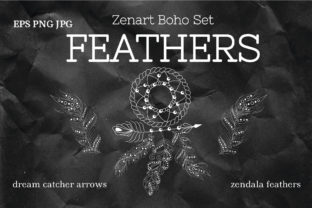 Boho Feathers Vector Set for Creative Designers