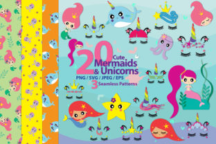 Discover the Magic of Cute Mermaids and Unicorns: A Creative Resource for Designers and Artists