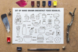 Pack of Breakfast Lunch Doodles: A Creative Resource for Designers and Content Creators