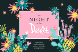 The Night in the Desert: A Unique Blend of Elegance and Creativity with Exotic Succulent Clipart